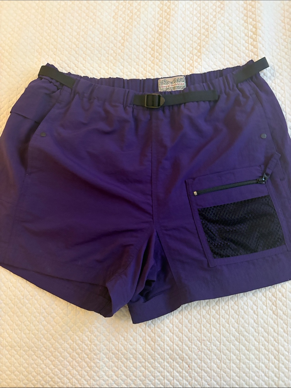 Royal Robbins Purple Outdoor Active Shorts with Mesh Utility Pocket